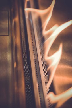 Modern biyo-şömine etanol gazı üzerine.