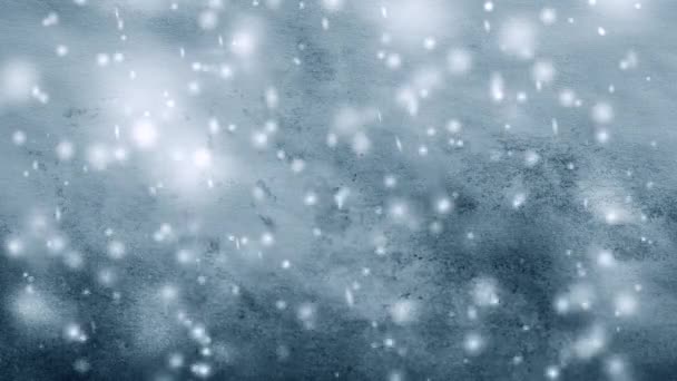 Streszczenie fioletowe tło zimowe z płatkami śniegu. Zimowe tło fioletowy tusz — Wideo stockowe