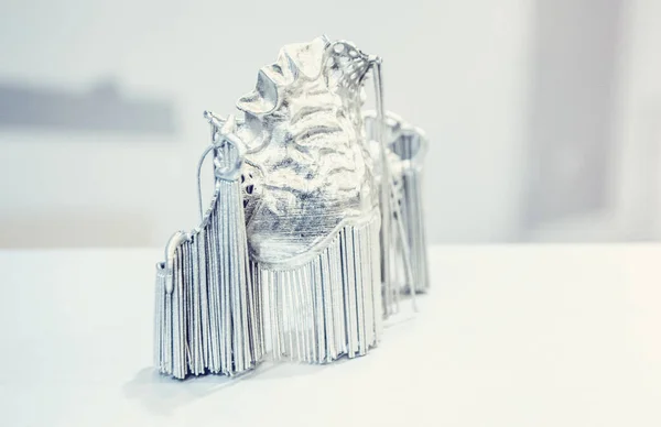 Object Printed Metal Printer Dental Crowns Printed Laser Sintering Machine — Stock Photo, Image