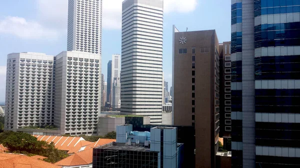 Város Szingapúr Állam Szingapúr Ország Szingapúr 2020 Areal View Tall — Stock Fotó