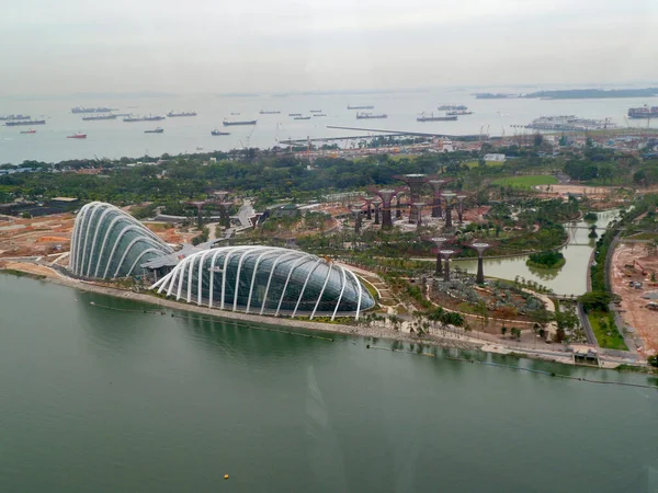 Miasto Singapur Kraj Singapur 2020 Widok Lotu Ptaka Ogród Nad — Zdjęcie stockowe