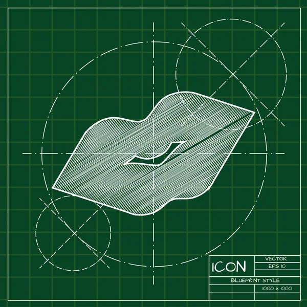 Plan de l'icône baiser — Image vectorielle