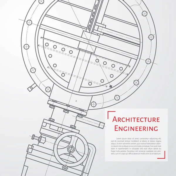 Techniczny projekt mechanizmu — Wektor stockowy