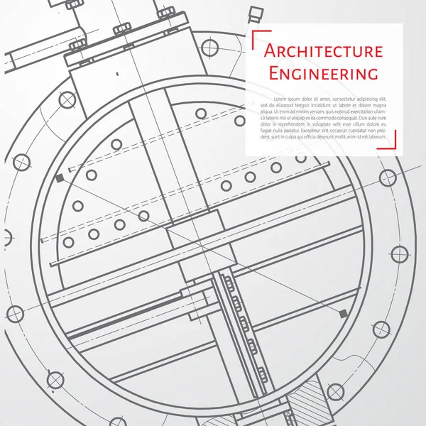 Plan technique du mécanisme — Image vectorielle