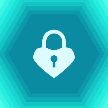 Vektör kilit kalp simgesi 