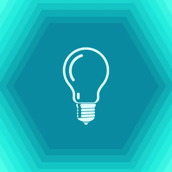 Light bulb simple icon — Stock Vector