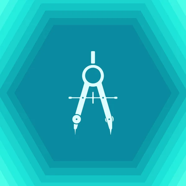 Geometria kompas proste ikona — Wektor stockowy