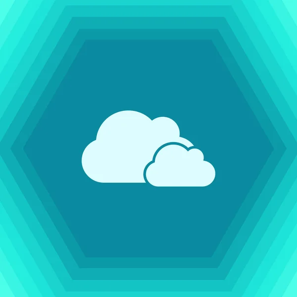 Clouds simple icon — Stock Vector