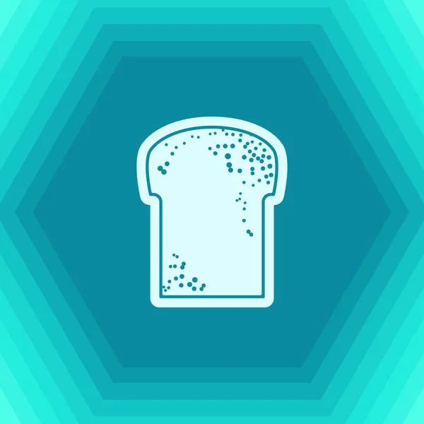 Roti potong ikon sederhana - Stok Vektor