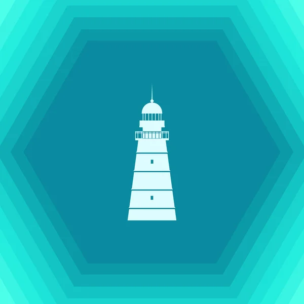 Leuchtturm einfache Ikone — Stockvektor