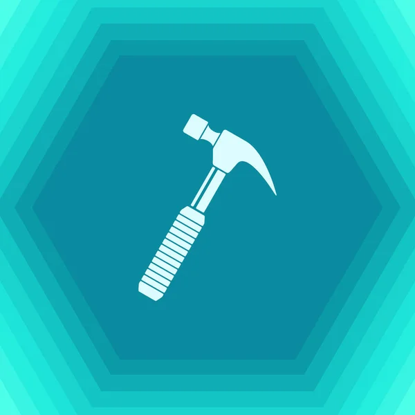 Hammer simpelt ikon – Stock-vektor