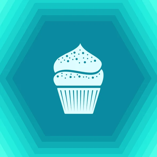 Cupcake basit simgesi — Stok Vektör