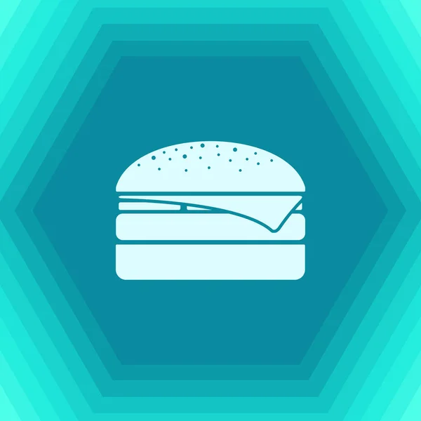 Hamburger eenvoudige pictogram — Stockvector