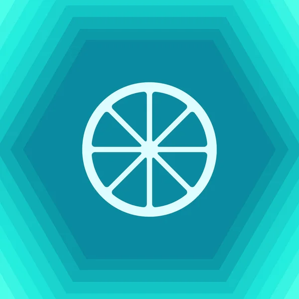 Lemon slice simple icon — Stock Vector