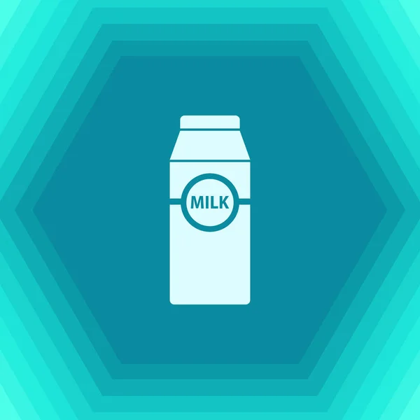 Pakje melk eenvoudige pictogram — Stockvector