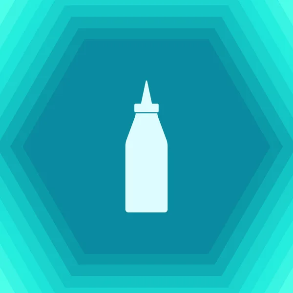 Ketchup fles eenvoudige pictogram — Stockvector
