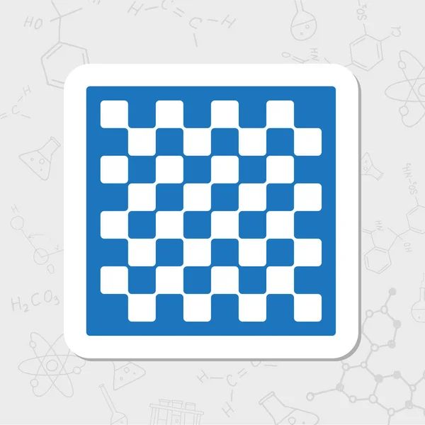 Ikon datar checkerboard - Stok Vektor