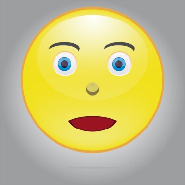 Kadın sarı gülümseme vektör çizim