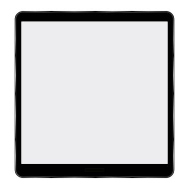Beyaz arka planda siyah soyut tablet bilgisayar