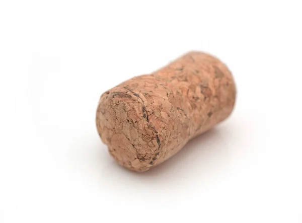 Kork aus Wein isoliert auf weißem Hintergrund — Stockfoto