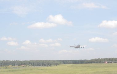 Mosow, Rusya-Temmuz, 2017: Havaalanı Vnukovo uçak sinek şirket Rossiya