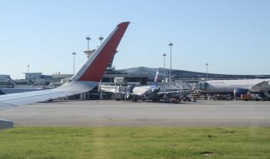 Mosow, Rusya - Ağustos, 2017: Sheremetyevo Havaalanı, Moskova