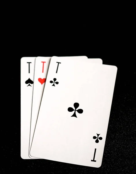 三个 ace: ace 的心、 黑桃 a、 ace 的俱乐部 — 图库照片
