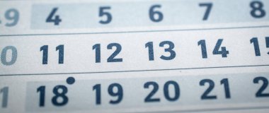 Takvim yakın çekim