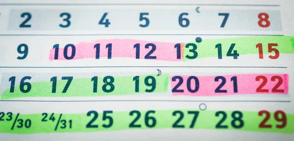 pregnancy, planning. Green and red days for conception