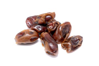 kurutulmuş tarihleri üzerinde beyaz izole