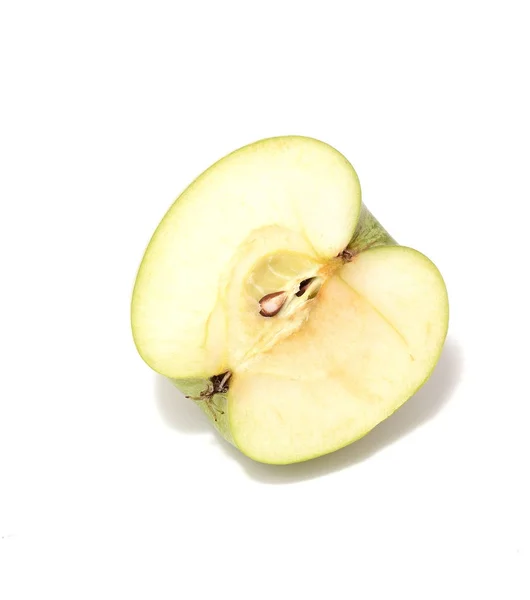 Rodaja de manzana verde de cerca — Foto de Stock