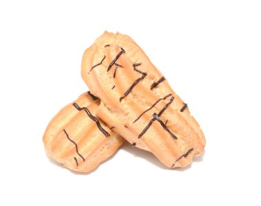 iki pasta üzerinde beyaz izole