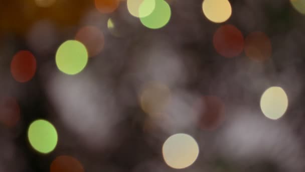抽象的なぼやけたクリスマス ライトの背景のボケ味 — ストック動画
