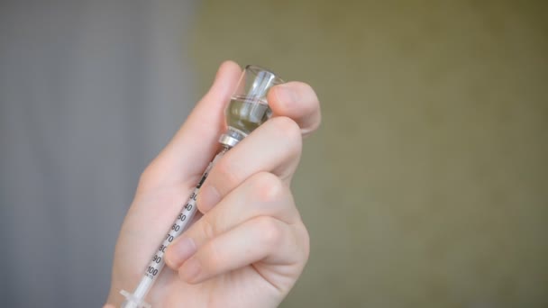 Vaccination Mot Influensavirus Hemmet — Stockvideo