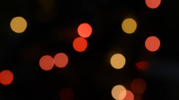 Negro navidad bokeh luz — Vídeo de stock