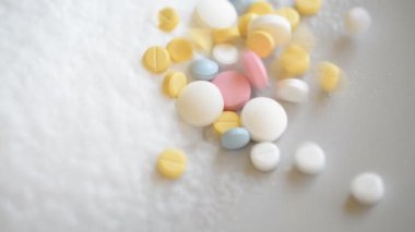 Contraceptive pills macro footage