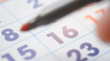 Personal Organizer calendar date signing