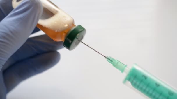 Injection of an anointing drug — Αρχείο Βίντεο
