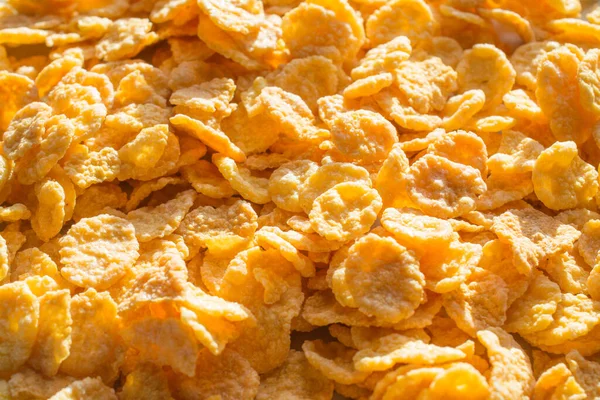 Corn Flakes Background Texture Golden Colored Shot — Stock Photo, Image