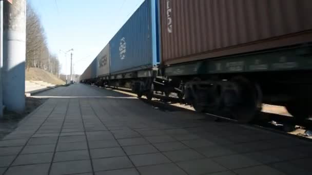 Gütertransport von Europa nach China auf der Schiene — Stockvideo