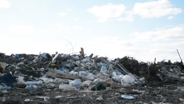 Vertedero basura paisaje — Vídeo de stock