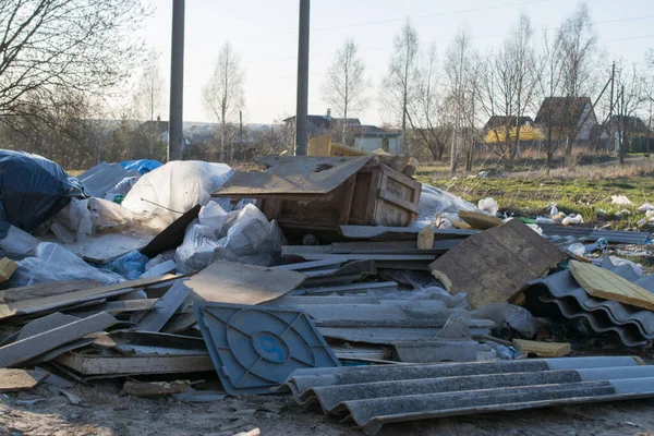 Abandoned Trash Nature Environmental Pollution Problems — Stock Photo, Image