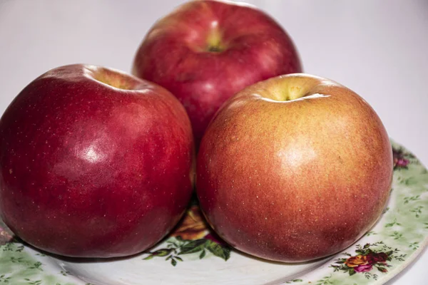 Apples on a white background side.