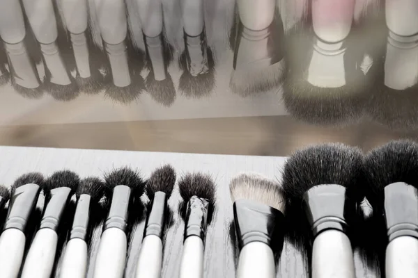 Women Cosmetics Set Makeup Brushes — Stock Photo, Image