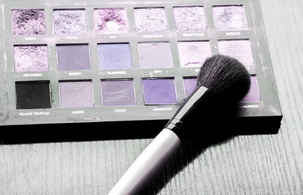 Kosmetologia Zestaw Pędzli Makijażu Tło Kosmetyczne — Zdjęcie stockowe