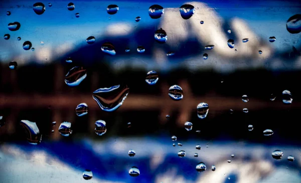 Background Drop Water Glass — Stock Photo, Image