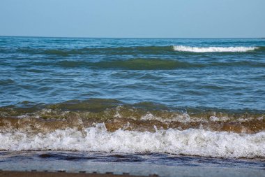 Deniz dalgaları yakın çekim, arka plan için fotoğraf.
