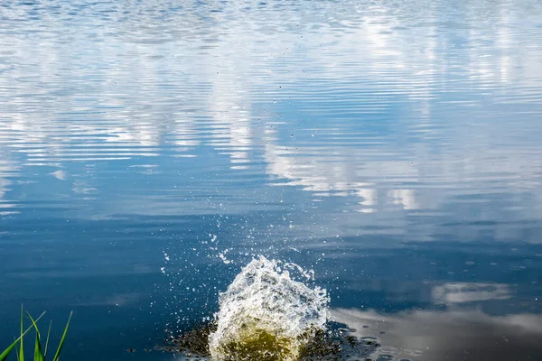 Splashes of water at sea, explosion of water.