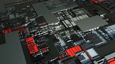 3D Devreler ve Teknolojik Malzemeler 'in geçmişi. Gelecek Temalı Arkaplan.