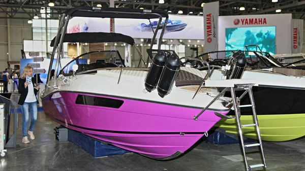 Moscow Russia 2020 Russian Modern Slider 230 Cabin Motor Boat — Stockfoto